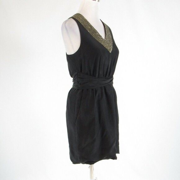 Charcoal gray THEORY sheath dress 2 - Picture 3 of 8